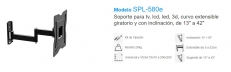 SOPORTE LED 13"-43" NAKAN SPL 580e EXTENSIBLE G