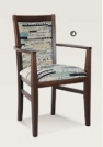SILLON CAMILA ASIENTO Y RESPALDO TAPIZADO NOGAL