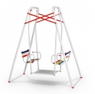 HAMACA 2 NIÑOS CAÑO 1 1/2 BLANCA CINTA PVC #H43