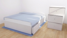 #4024 BLANCO SOMMIER 140 DE 6 CAJONES