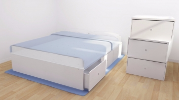 #4022 BLANCO SOMMIER 160 DE 6 CAJONES