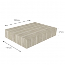 CAMA 140 CORSA 4024 BLANCO 6 CAJONES
