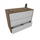 COMODA CORSA #3003 HELSINKI 3 CAJONES COMBINAD