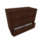COMODA CORSA #3003 HELSINKI 3 CAJONES COMBINAD